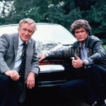 Devon Miles And Michael Knight with KITT