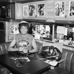 David Hasselhoff in his personal trailer on set