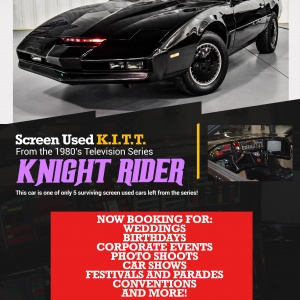 Screen Used KITT Available for Rent