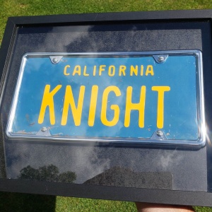 Original Knight Rider License Plate